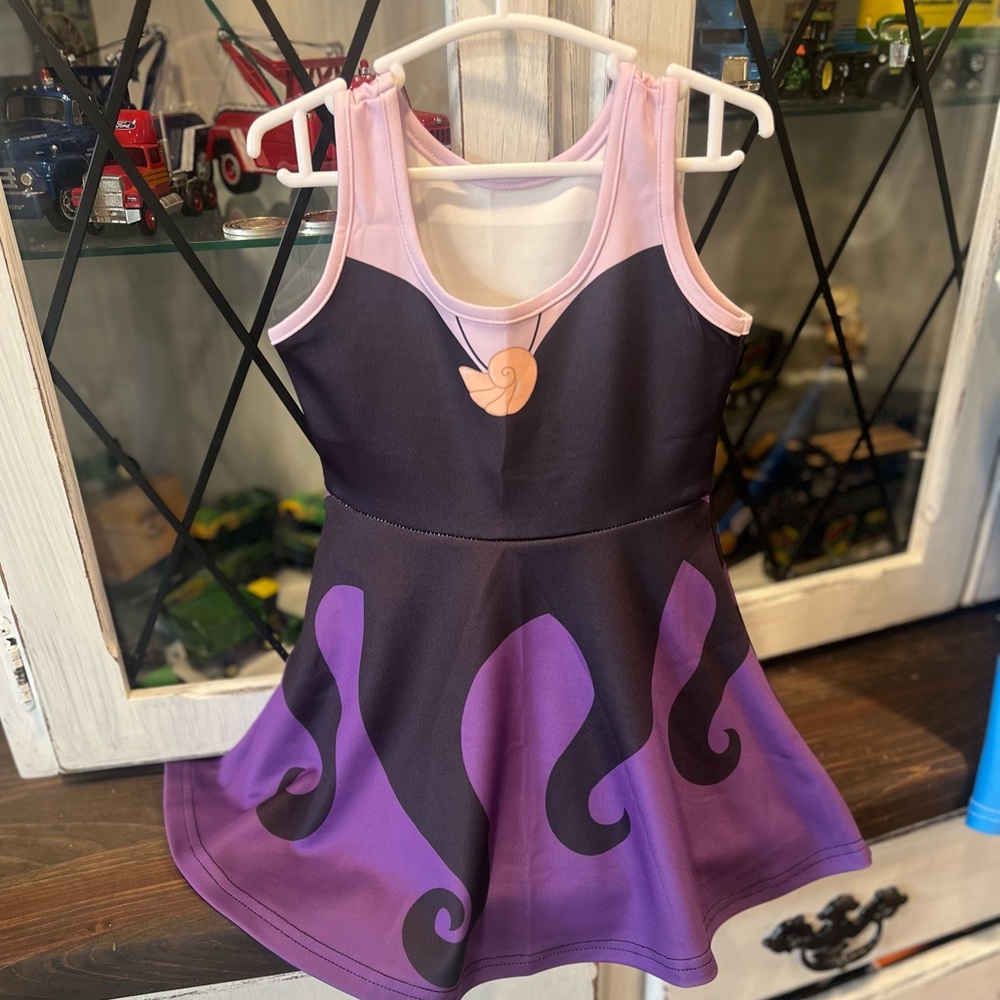 Disney inspired Ursula dress, summer princess sundress